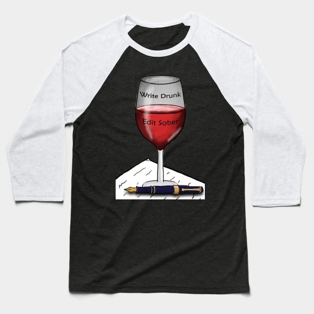 Wine Writer Baseball T-Shirt by NGM